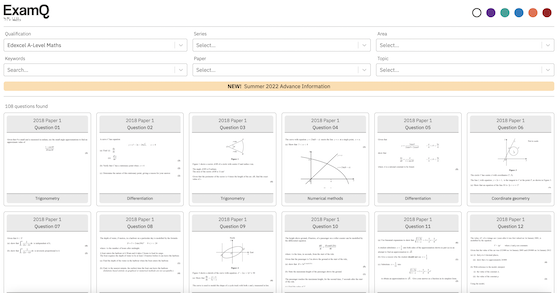 Screenshot of ExamQ by Mr Watts